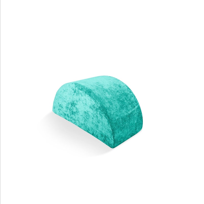 Go Coconut Mega Rocker kids foam rocker in Tropical Teal, landscape view of the half-circle arch for rocking, climbing and sensory play
