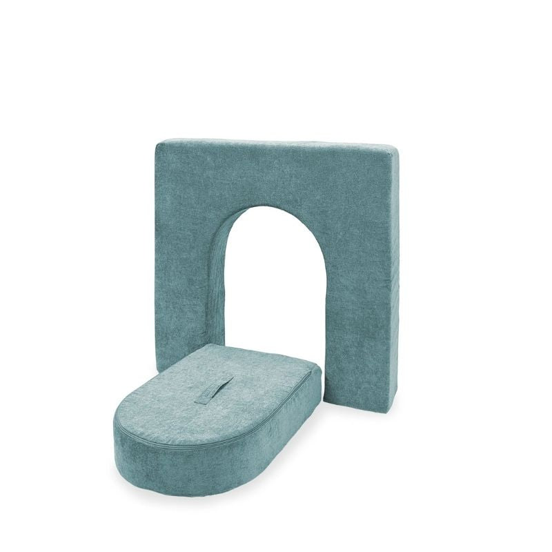Go Coconut Wall 5" & Door Set in Sea Berry showing the lightweight foam wall and door with handle for easy carrying, available as 1 set (2 pieces) or 2 sets (4 pieces)