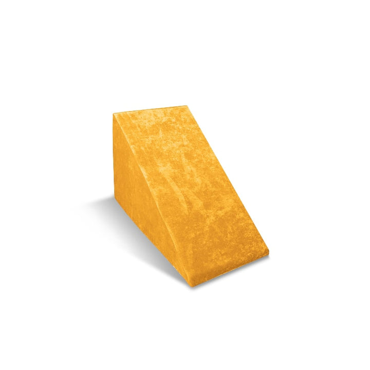 Go Coconut Wedge Pack in Honey Hop, a modular foam play couch add-on for gross motor and imaginative sensory play