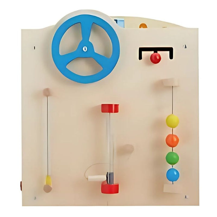 HABA Pro Multi Learning Cube showing multiple activity panel sides - sensory play cube with fine motor and tactile elements for early childhood settings