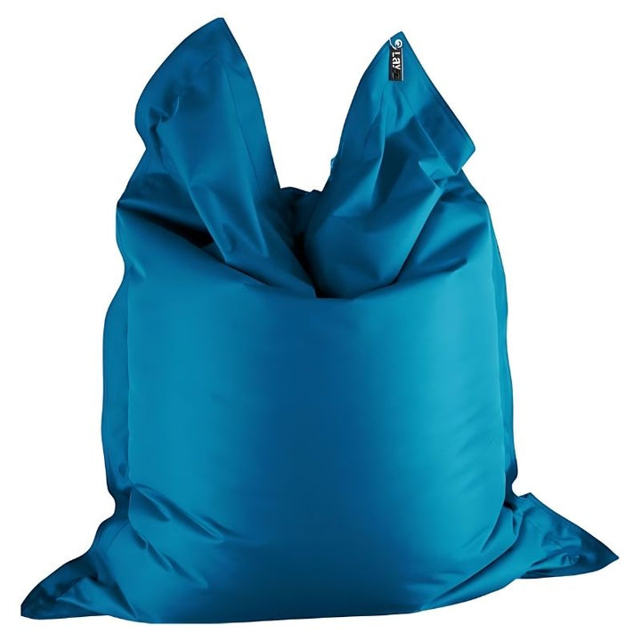 HABA Pro Turquoise Bean Bag Cushion shown flat from the front, a 70-inch oversized sensory lounger for home, therapy rooms and outdoor use