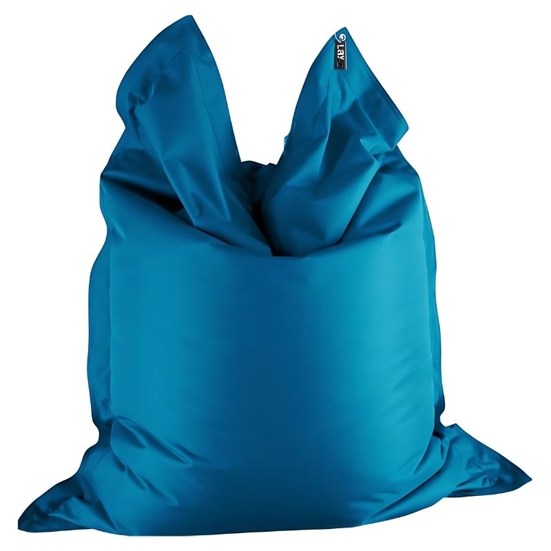 HABA Pro Turquoise Bean Bag Cushion shown flat from the front, a 70-inch oversized sensory lounger for home, therapy rooms and outdoor use