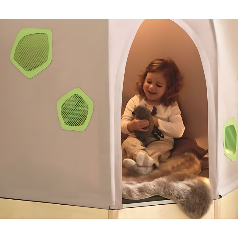 Interior view of the HABA Pro cave bundle showing the enclosed sensory space designed to support calm, focus, and self-regulation for children