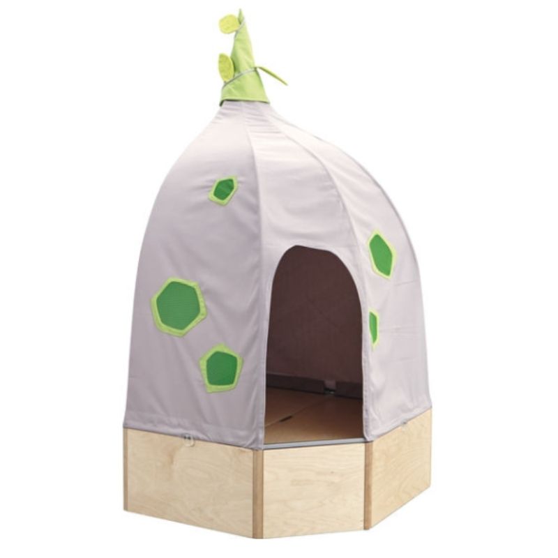 HABA Pro Grow.upp Corner Cave Cover clean studio view showing the full onion-shaped fabric cover structure