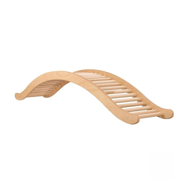 HABA Pro See-Saw Balancing Ladder second product view showing full 80-inch length and commercial-grade wooden frame construction