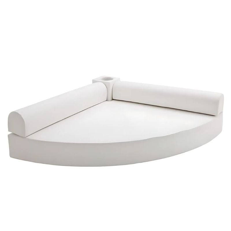 HABA Pro Sensory Corner Mat with Backrests in Crystal Grey, a large quarter-circle cushion for calm corner seating in classrooms and sensory rooms