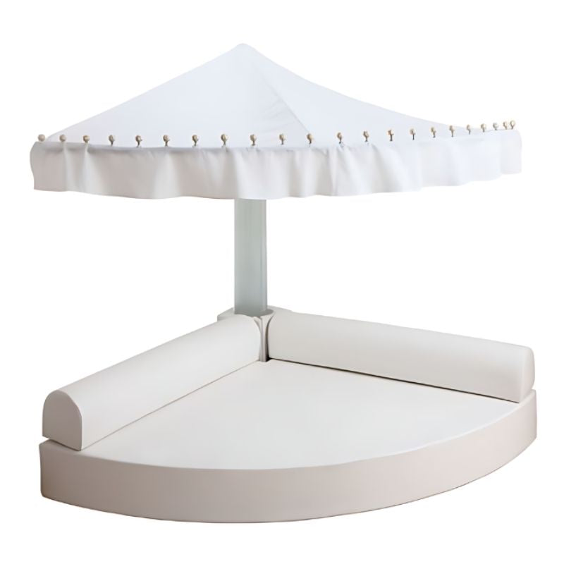 HABA Pro Sensory Corner Quadrant Mat with Backrests showing dual backrest supports and padded seating surface for therapy room and reading nook use