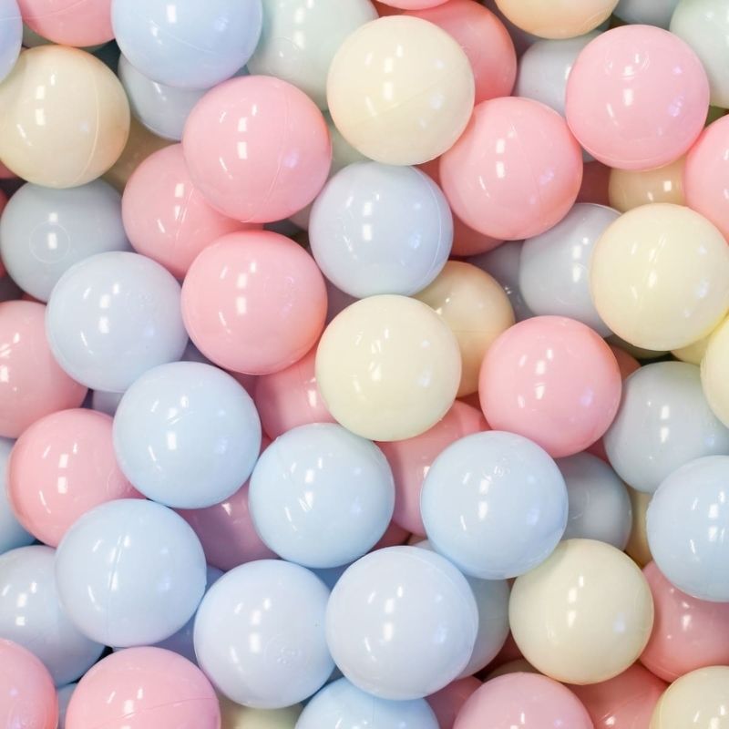 IGLU Ball Pit Balls 500pc in light pastel colours, non-toxic sensory play balls sized 7cm for home and therapy