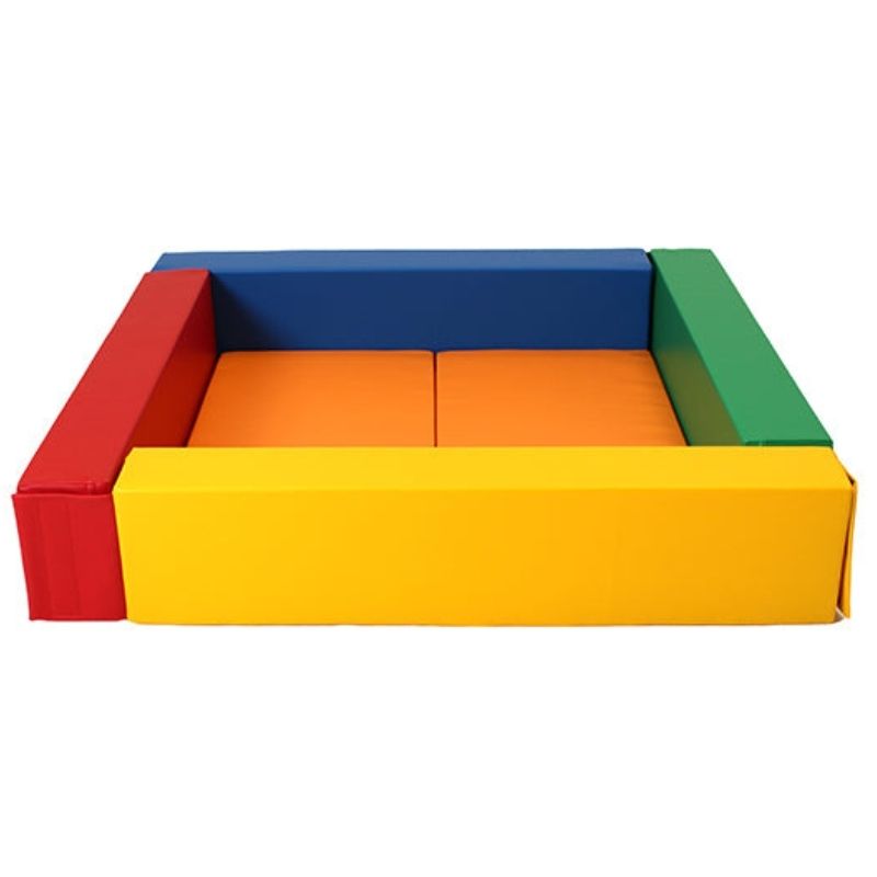 IGLU Soft Play Square Ball Pit in multi-colour, clean product view showing the durable foam and eco-leather soft play construction
