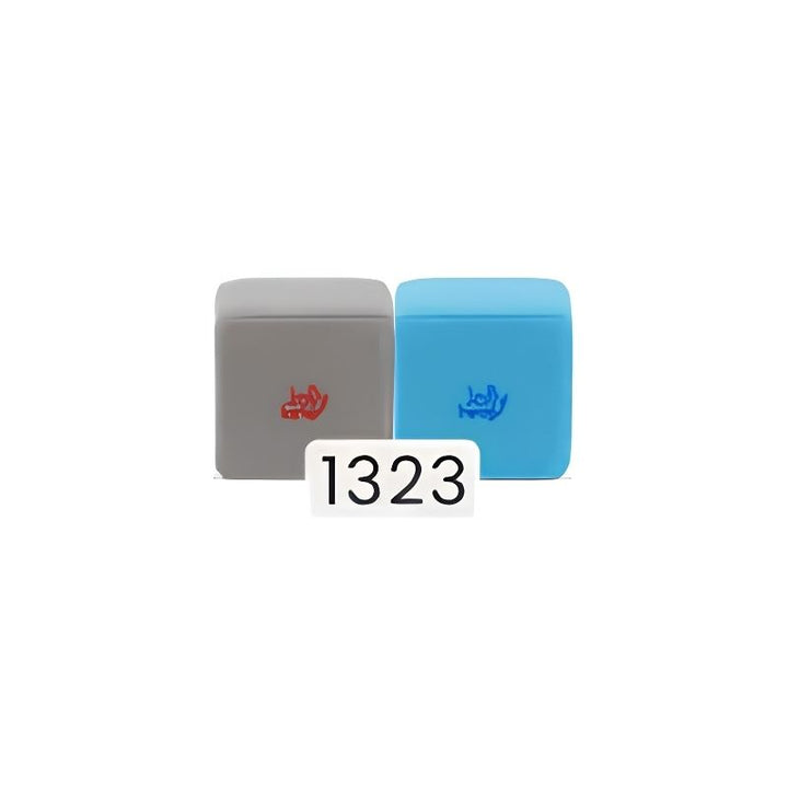 Grey and turquoise colour combination for the JollyHeap Basic Set magnetic foam blocks, one of 36 available pairings.