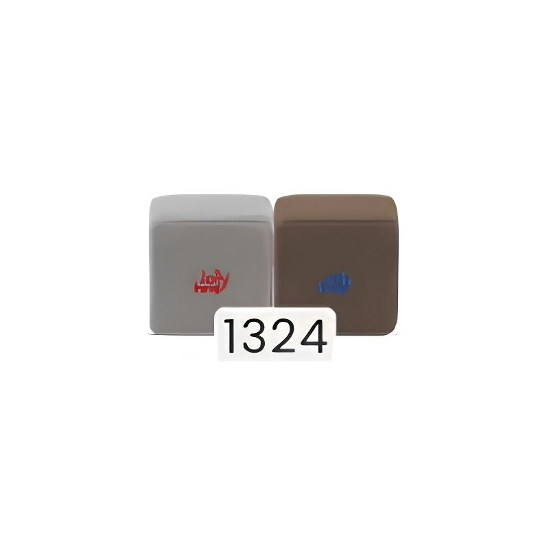 Grey and dark brown colour combination for the JollyHeap Basic Set magnetic foam blocks, one of 36 available pairings.