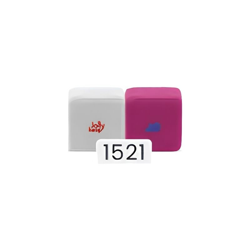 Light grey and violet colour combination for the JollyHeap Basic Set magnetic foam blocks, one of 36 available pairings.
