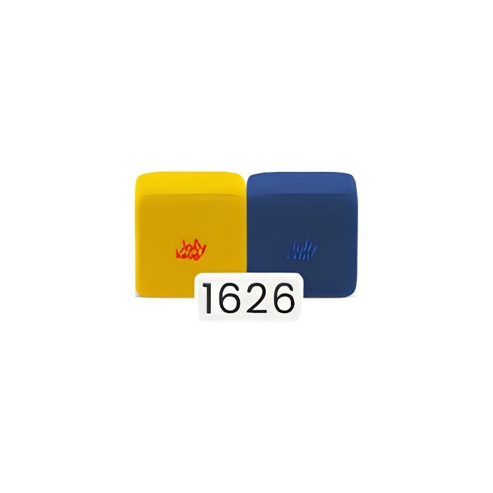 JollyHeap Extra Set - 32 Blocks colourway 1626 in yellow and blue, a two-tone option for this magnetic foam block expansion set