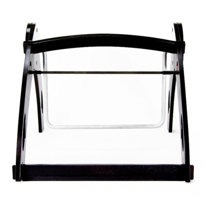 Detail view of the Kinnebar K200 latex-free rubber sensory band attached to the solid plastic base legs for secure dual-movement sensory input