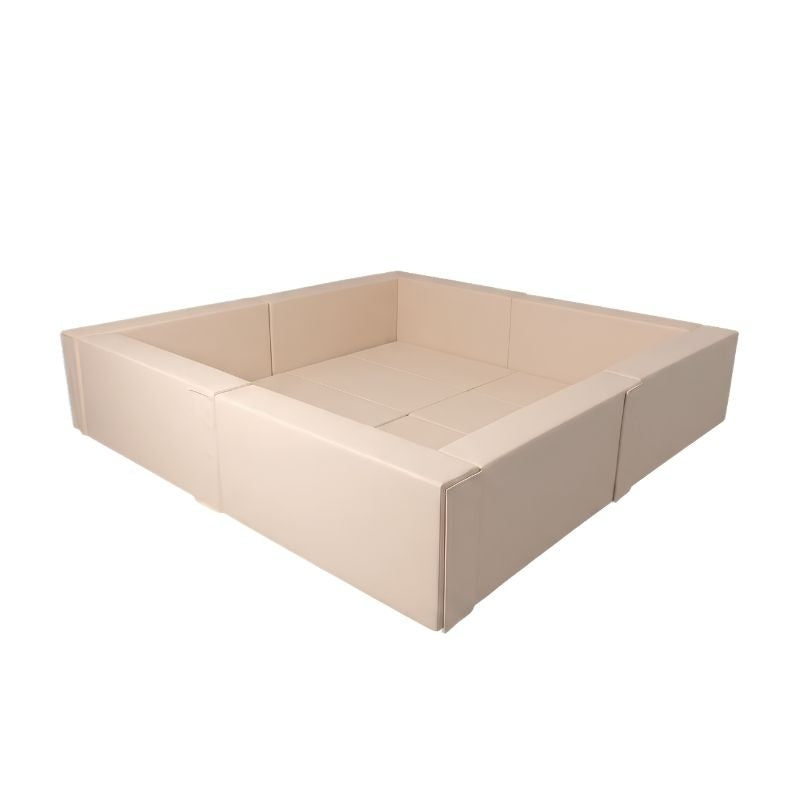 IGLU Large Square Ball Pit in beige, a big commercial ball pit for daycares, therapy rooms and home play