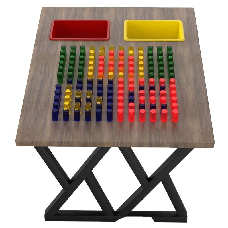 LiteZilla IllumiTable in Maple Veneer finish, an interactive LED light table ideal for sensory rooms and creative learning spaces