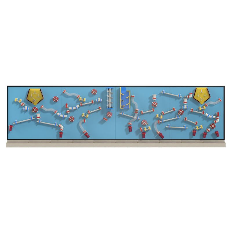 LiteZilla MagWiz Magnet Wall Kidnetics 20x5 full-span installation, the largest Kidnetics configuration for schools and sensory rooms