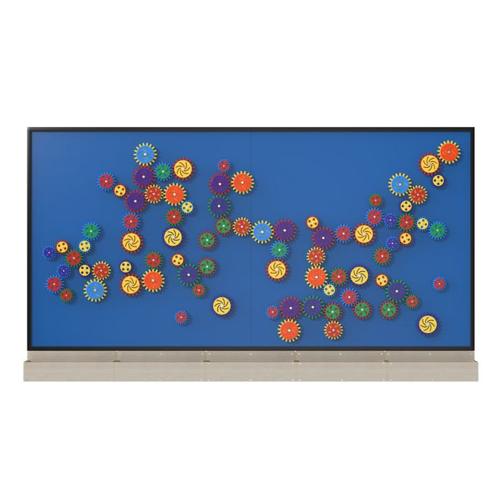 LiteZilla MagWiz Magnet Wall Sensory Gears 10x5 third view showing full-width magnetic interactive surface for educational spaces