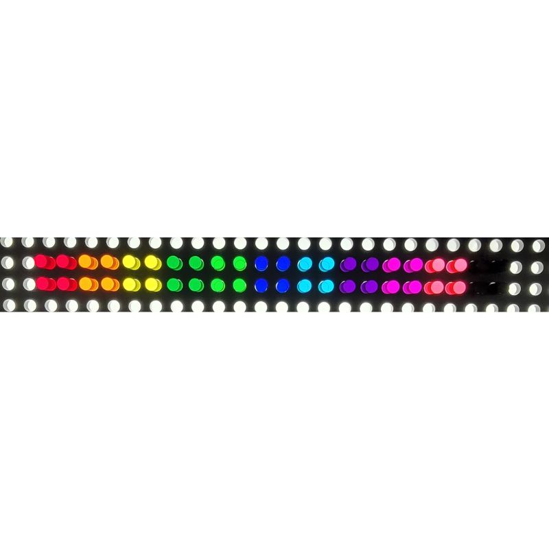 Close detail of LiteZilla Mini LitePins acrylic sensory pins in pack - 72-piece replacement set in six colours for LiteZilla Mini grids