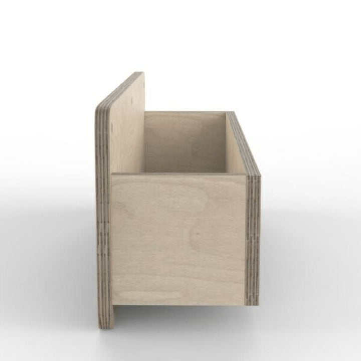 LiteZilla Wooden Storage Box with open compartments displaying sorted LitePins for Giant Lite Brite sensory wall sessions