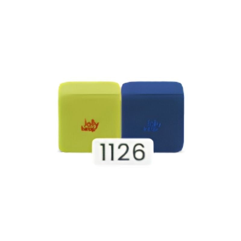 JollyHeap Pixi magnetic building blocks for toddlers shown in the lime green and blue colour combination, one of 36 available colour options
