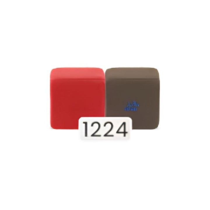JollyHeap Pixi magnetic building blocks for toddlers shown in the red and brown colour combination, one of 36 available colour options
