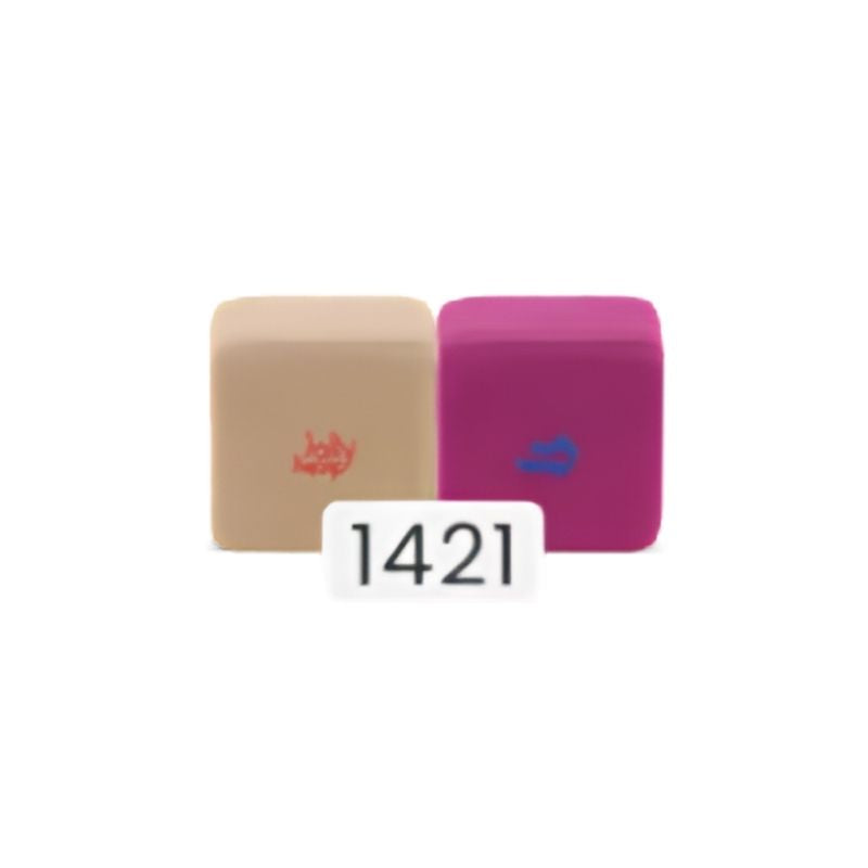 JollyHeap Pixi magnetic building blocks for toddlers shown in the tan and magenta colour combination, one of 36 available colour options