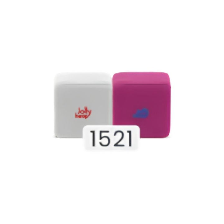 JollyHeap Pixi magnetic building blocks for toddlers shown in the white and magenta colour combination, one of 36 available colour options