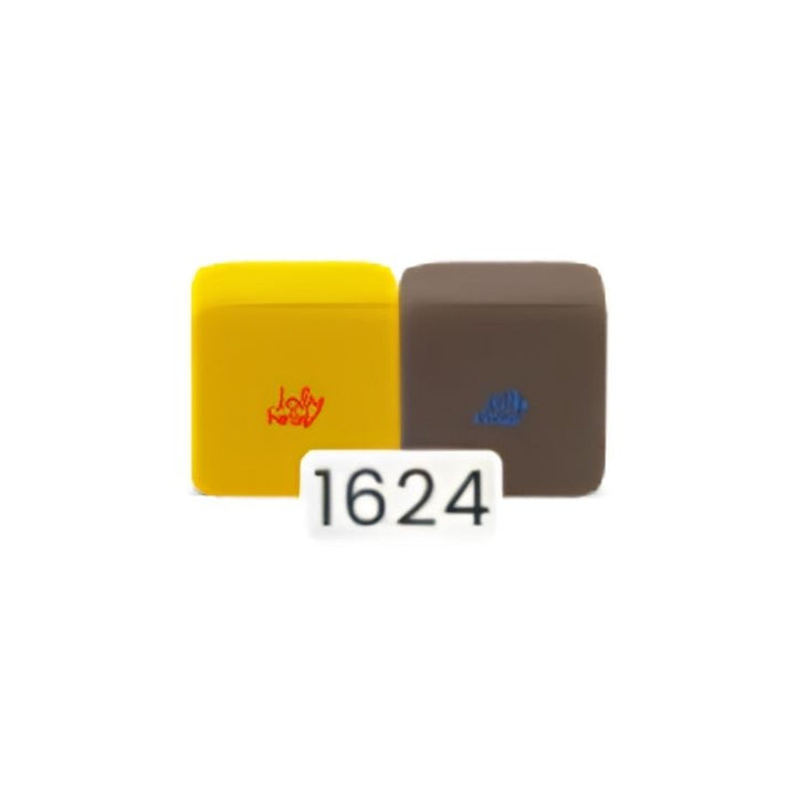 JollyHeap Pixi magnetic building blocks for toddlers shown in the yellow and brown colour combination, one of 36 available colour options