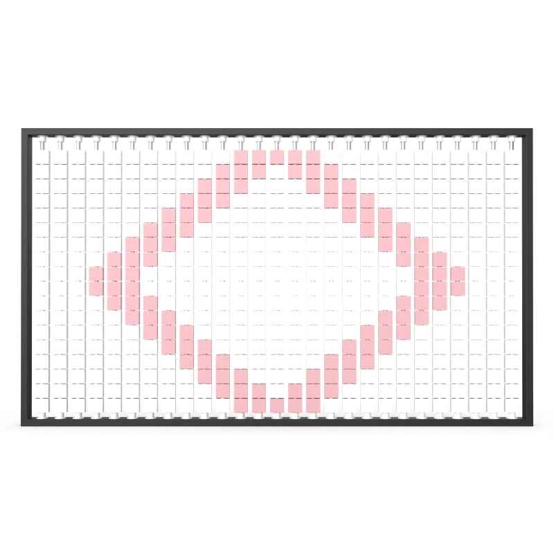 LiteZilla Mosaico Wall wall mounted rotating wall panel displaying a heart pattern in white and pink small squares - PLACEHOLDER, confirm size before uploading