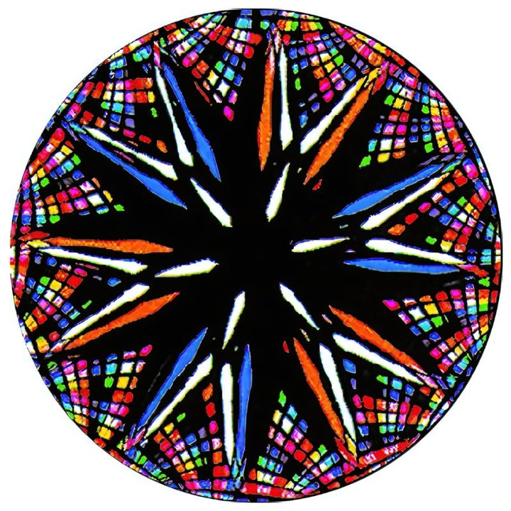 OPTIKinetics 50mm Cassette Effect Wheel No. 20 displaying its kinetic colour pattern design for animated moire projection in sensory rooms and multi-sensory spaces