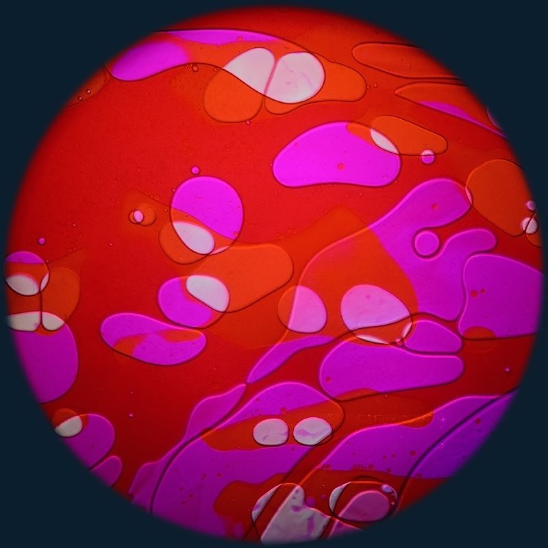 OPTIKinetics 6 inch Liquid Effect Wheel Valentines Heart displaying its warm-toned oil projection effect for themed sensory room projection and therapeutic environments