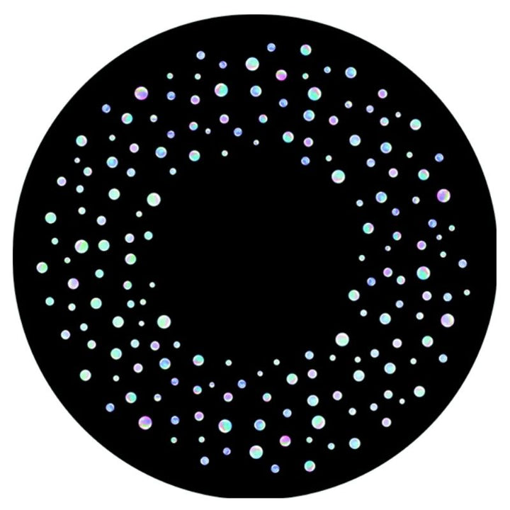 OPTIKinetics 6 inch Picture Effect Wheel Bubbles displaying bubble-themed imagery for calming visual stimulation and sensory projection in therapy and educational spaces
