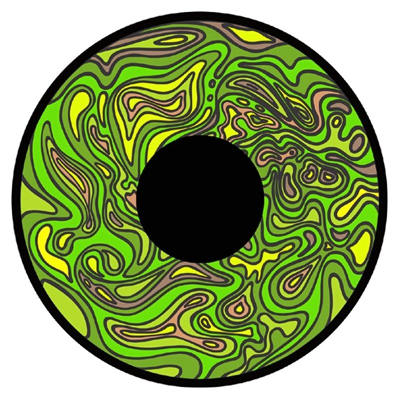 OPTIKinetics 6 inch Picture Effect Wheel Camouflage showing camouflage pattern imagery for themed visual projection in sensory rooms and multi-sensory environments