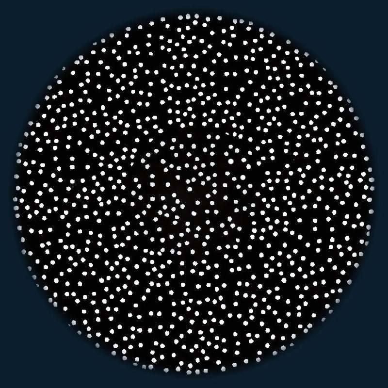 OPTIKinetics 6 inch Picture Effect Wheel Dots displaying colourful dot pattern imagery for visual stimulation and sensory projection in therapy rooms and classrooms