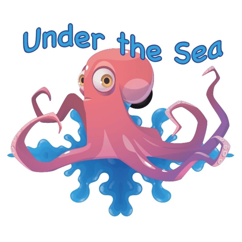 Sensory Paths Under the Sea Full Path floor decal system displayed as a complete sensory hallway movement path for schools and therapy spaces