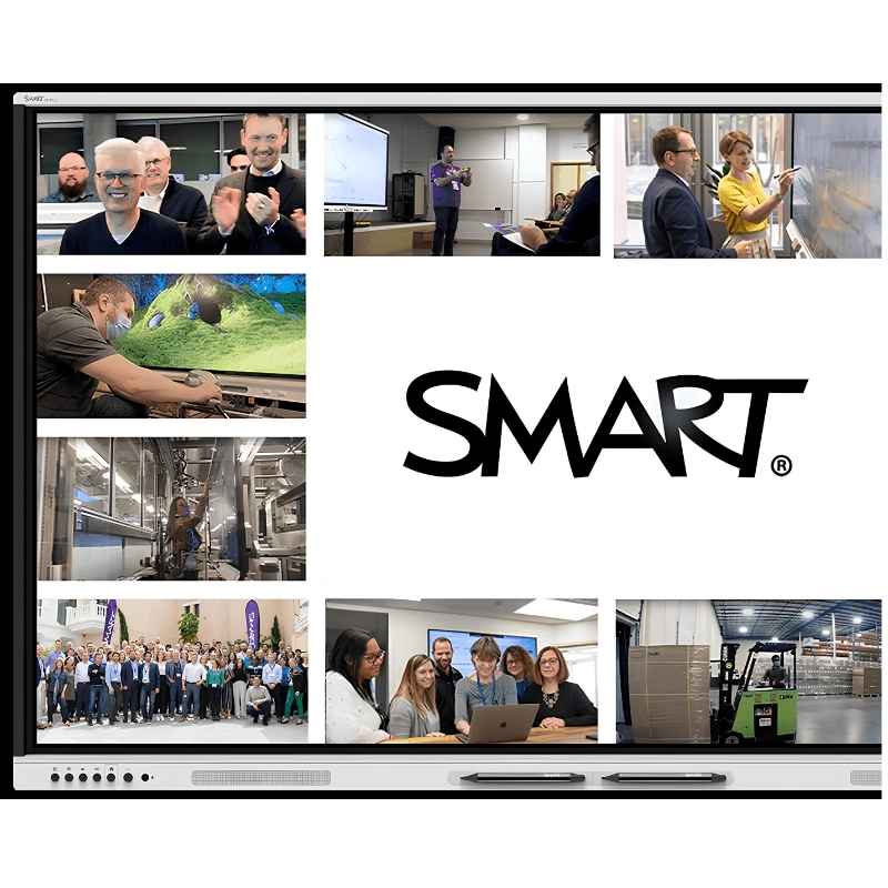 SMART Board GX Plus product overview thumbnail showing multi-user interactive whiteboard interface and display options