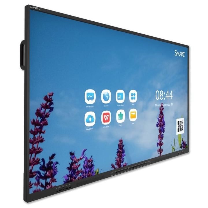 SMART Board GX Zero Series interactive display side view showing depth profile and zero-bonded screen for classroom and clinic installation