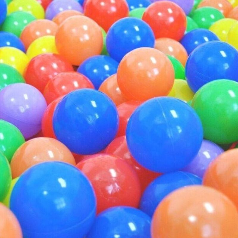 TFH 1000 ball pool balls in mixed colours, 75mm BPA-free plastic sensory ball pit refill for therapy rooms and home play