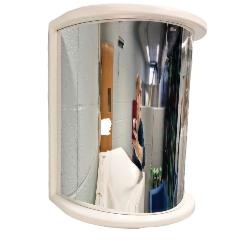 TFH Fibre Optic Wall Sconce mirrored front panel close-up, a sensory room light housing for therapy and multi-sensory environments
