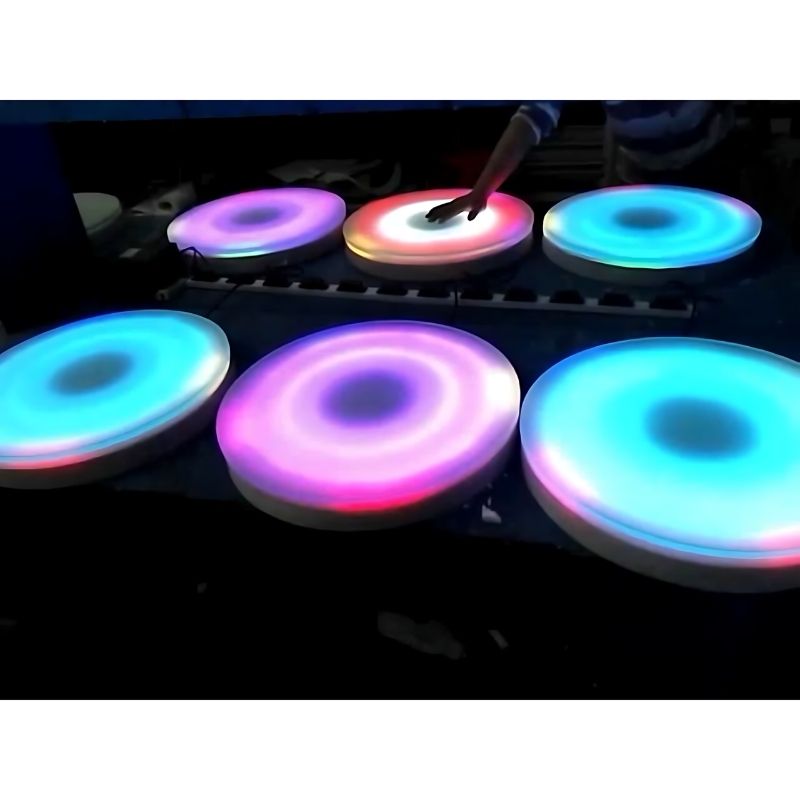 TFH Illuminated Floor Splot colour-changing weight-activated sensory light tile glowing on floor