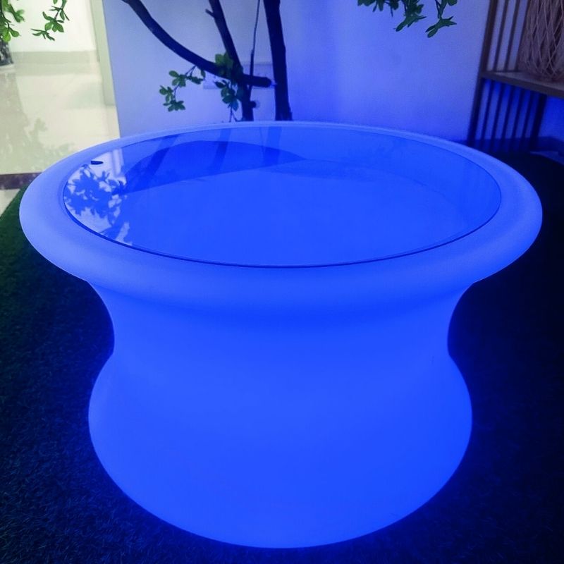 TFH Illuminated Sensory Messy Mood Table in use, demonstrating the colour-changing illuminated base and shatterproof acrylic lid for dual sensory bin and light table functionality