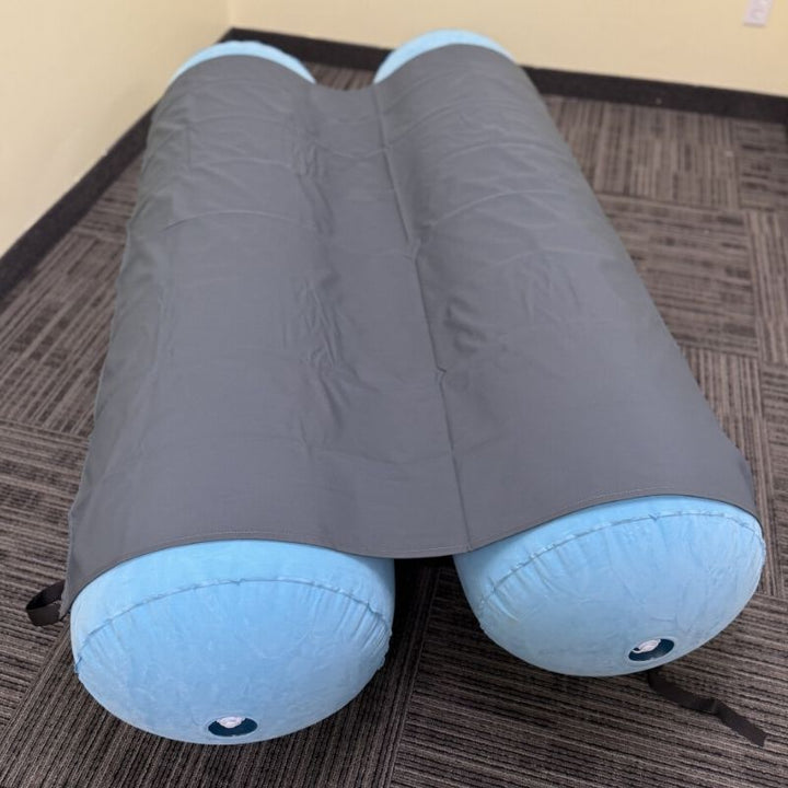 TFH Mega Squish Squash Tubes showing Dutch Velvet cover texture on inflatable deep pressure sensory rollers for calming proprioceptive therapy