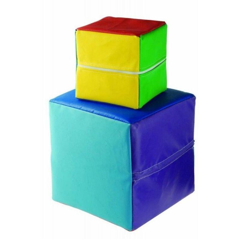 TFH Wireless Colour Controller Cube showing two 7-inch soft foam cubes side by side, the wireless sensory room colour control accessory for TFH Genie bubble tubes and fibre optics