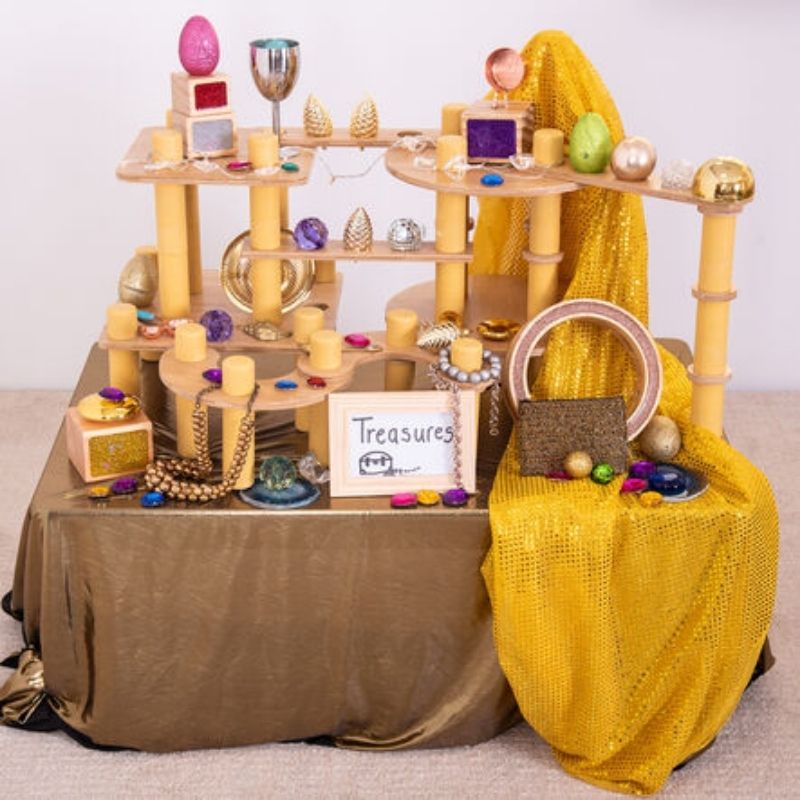 TTS Alice Sharp's Eco Build a World shown with eco-friendly recycled cardboard packaging and eco ink materials, reflecting the set's full sustainability credentials