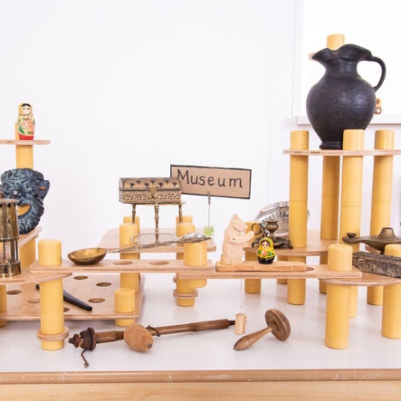 TTS Alice Sharp's Eco Build a World 86-piece set in a classroom early years setting, ideal for loose parts play, STEAM learning, and imaginative construction