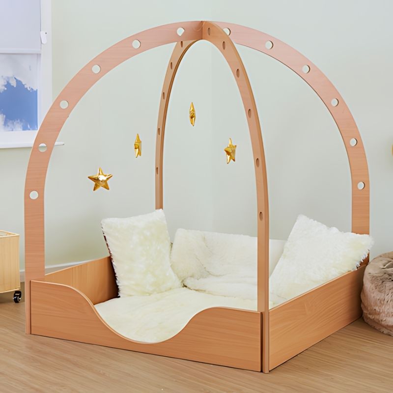 TTS Elements Dome Den in Maple finish - natural wood-tone indoor den frame for Montessori and sensory play environments
