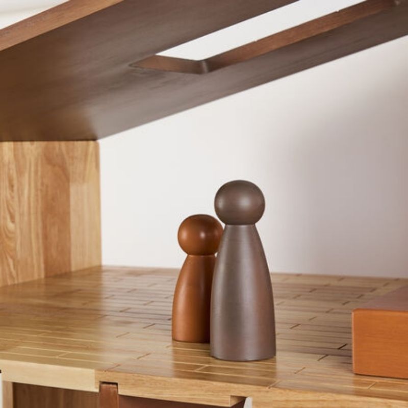 TTS Giant Wooden Dollhouse close-up of varied wood tones and surface detail, crafted for durability in early years classroom and childcare centre settings