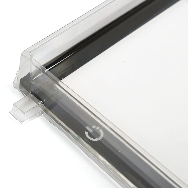 Detailed corner close-up of TTS Messy Play Light Panel Cover, highlighting the containment edge used during wet sensory play and creative exploration