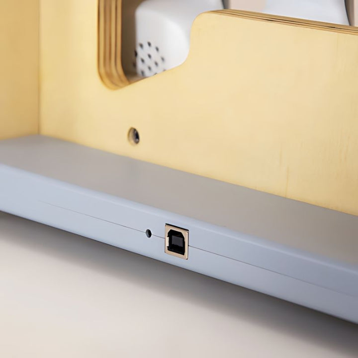 Close up of TTS Light Up Phone viewport detail, showing light and sensory stimulation elements that engage children in communication and early language activities